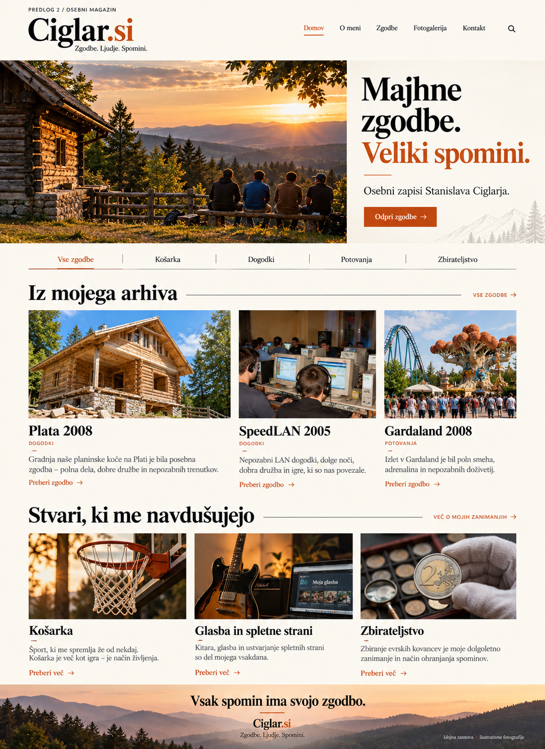 Ilustrativna fotografija: prijatelji ob brunarici ob sončnem zahodu